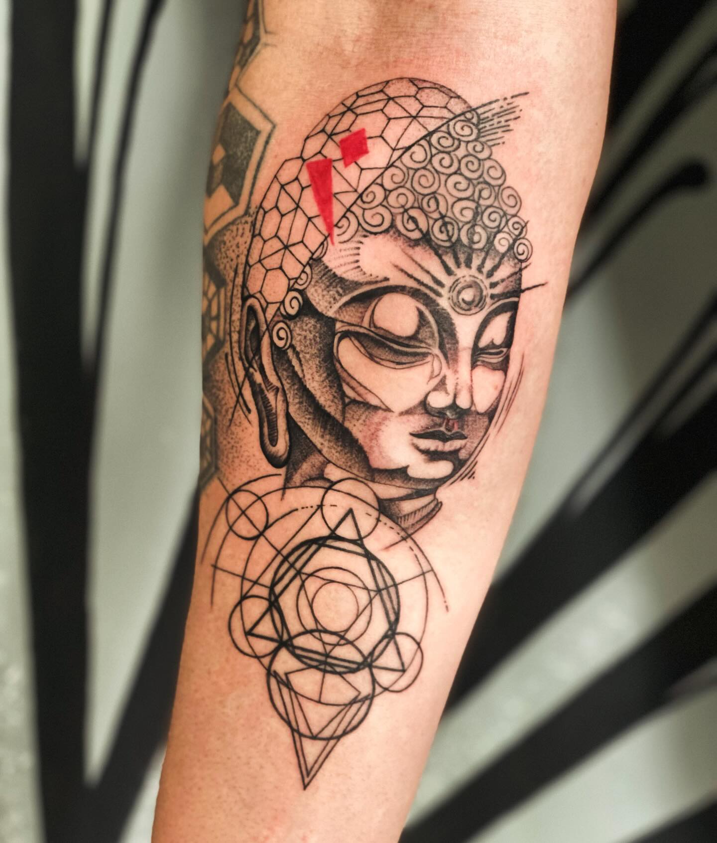 Geometric Buddha Scratch