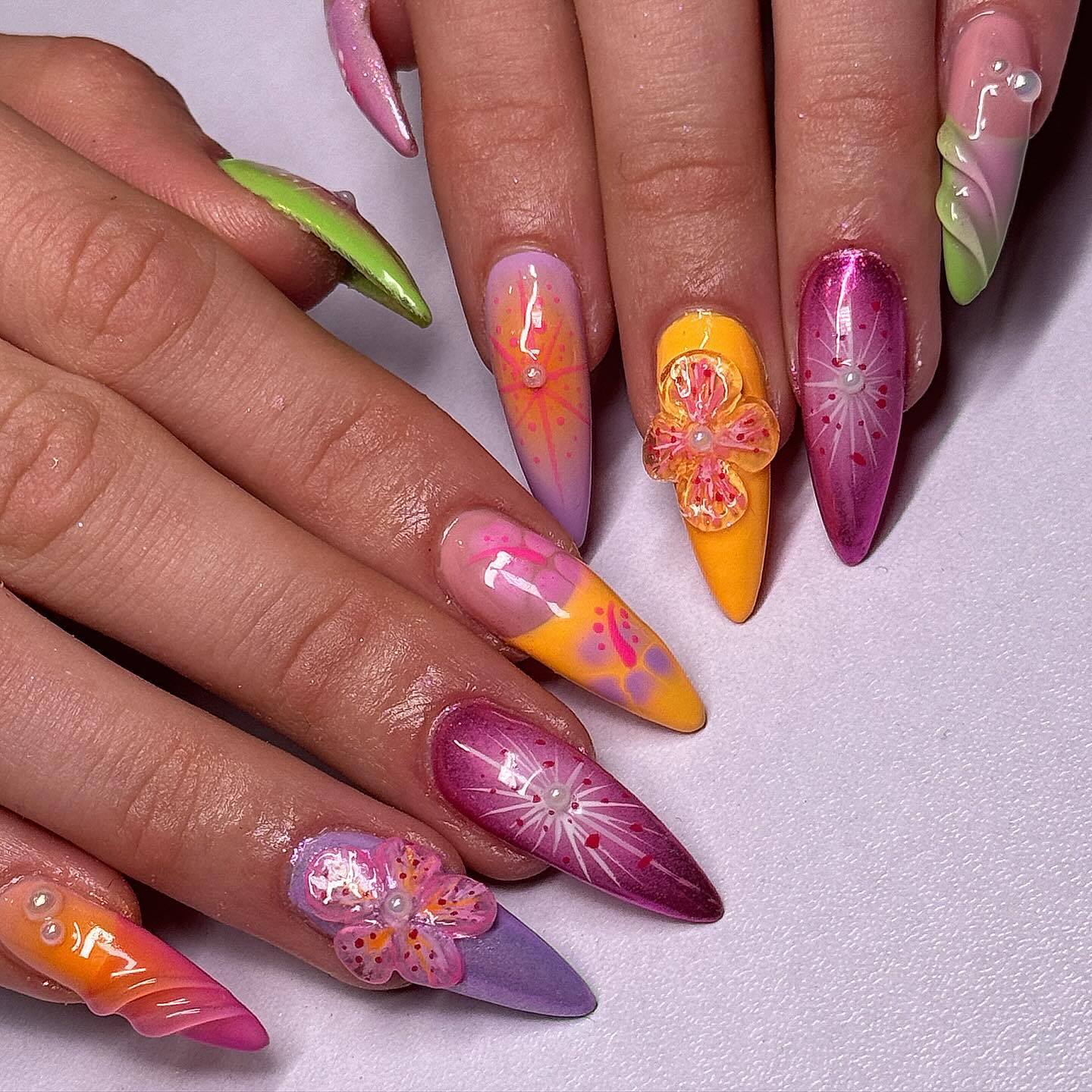 Orchid Hawaii Nails