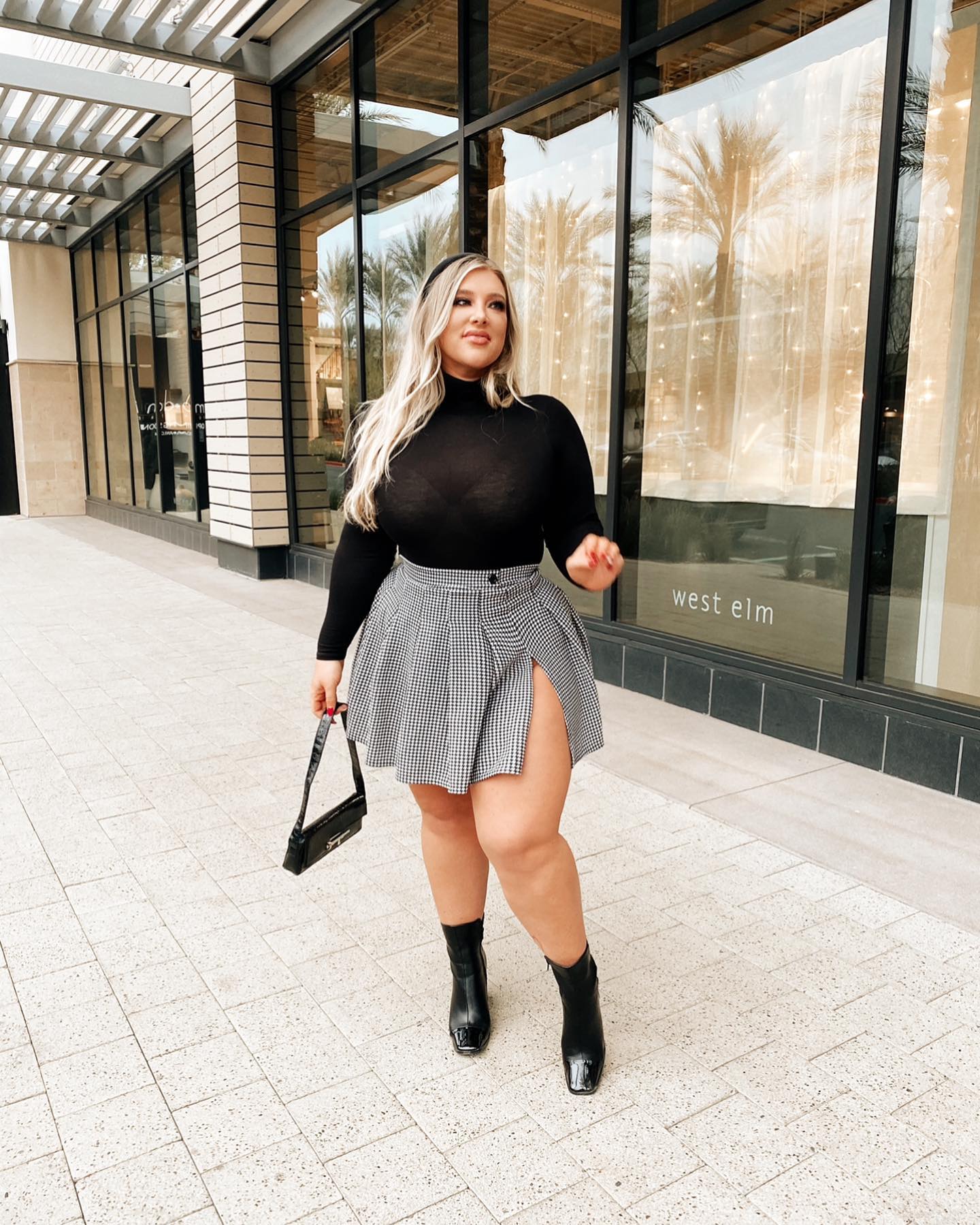 Split Mini Skirt Top