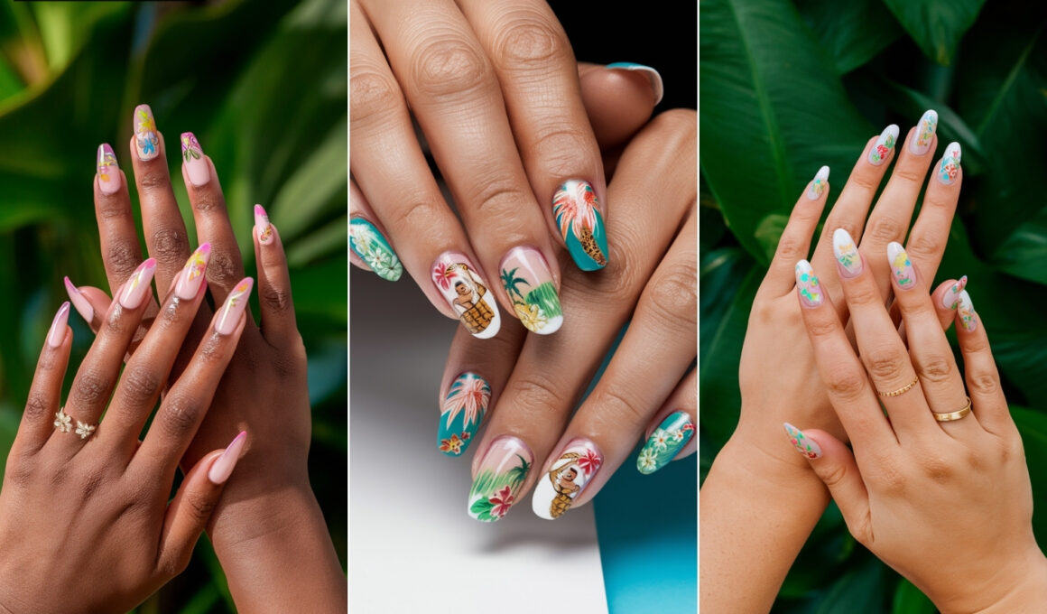 hawaii inspired nails post