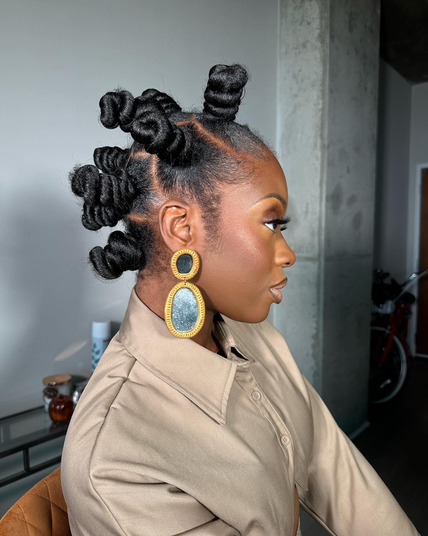 Natural Hair Bantu Knot Hairstyle