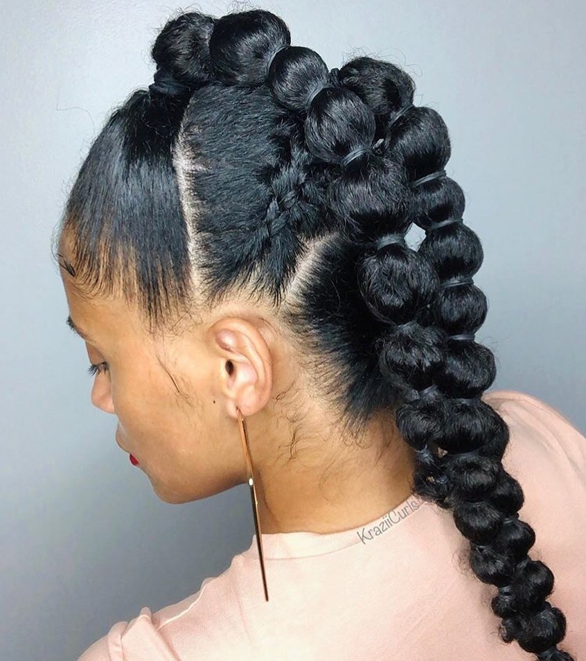 Bubble Ponytail Hairstyle