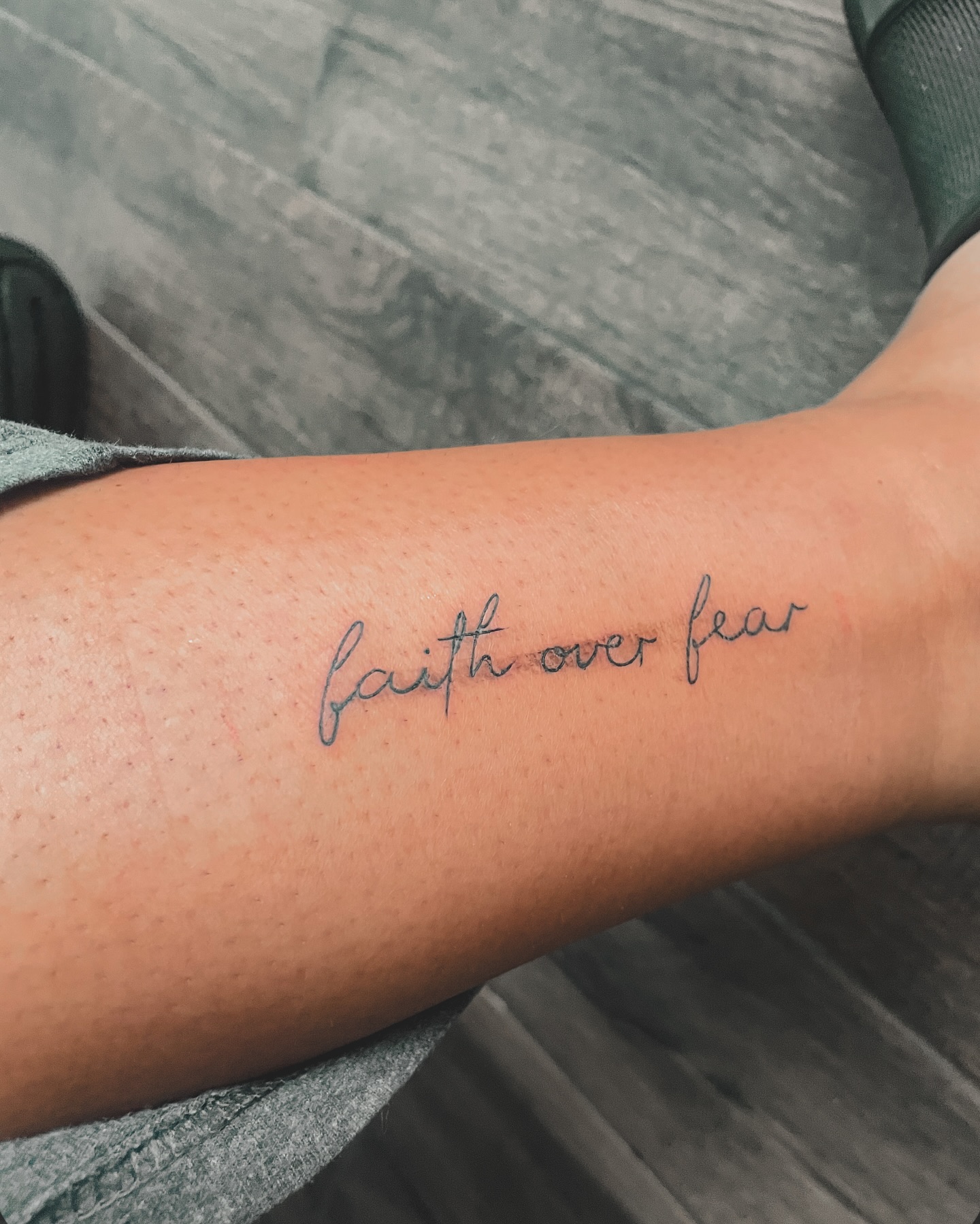 Faith Over Fear Tattoo Design