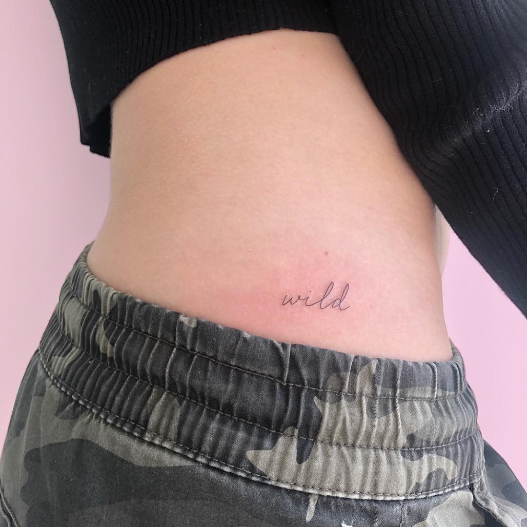 Fine Line Hip Tattoo