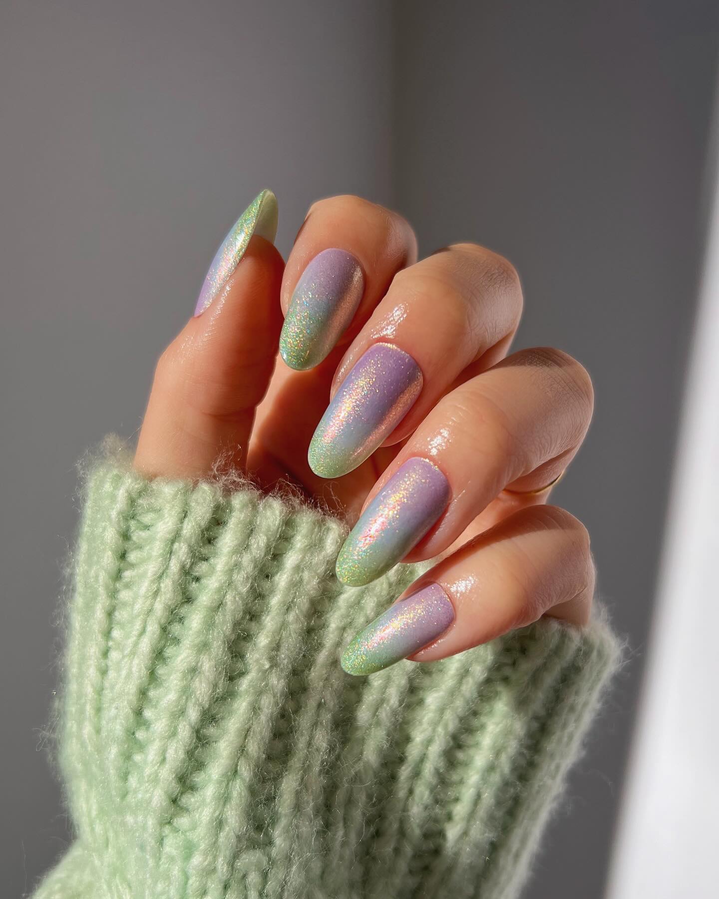 Icy Pixie Dust Nail Design