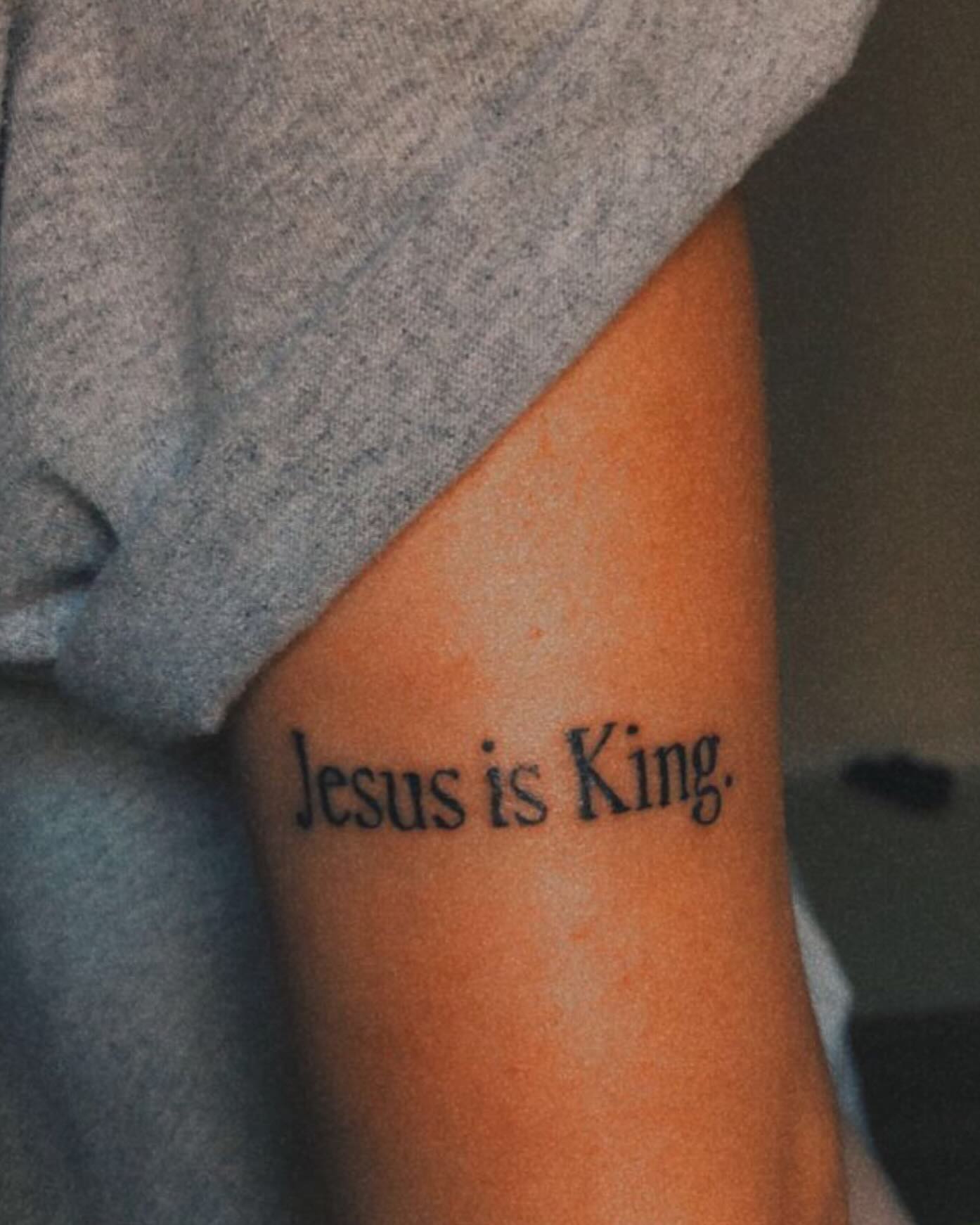 Jesus is King Tattoo