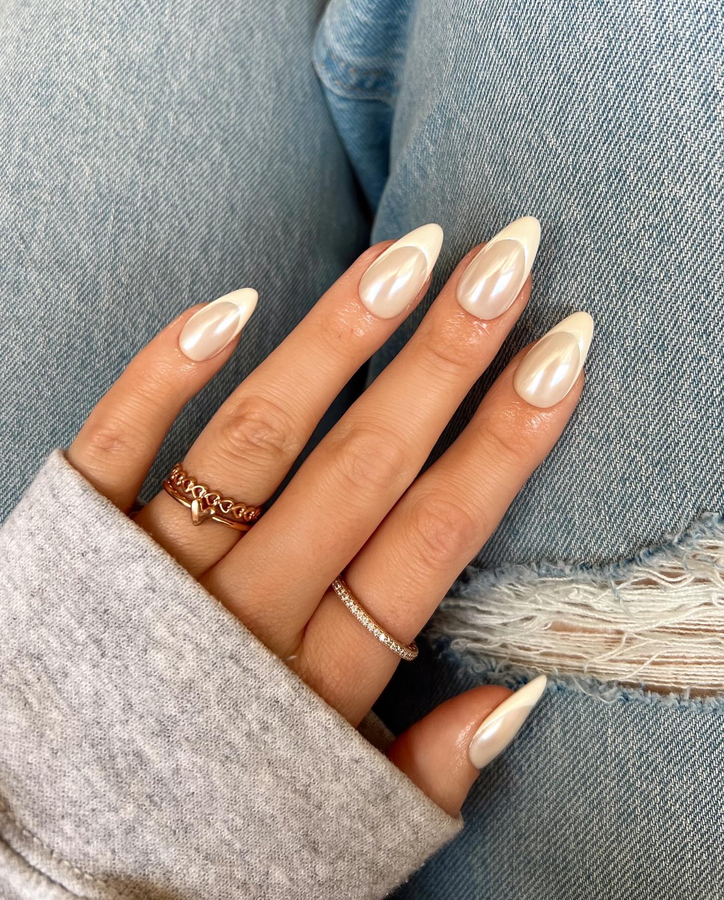 Pearly French Mani