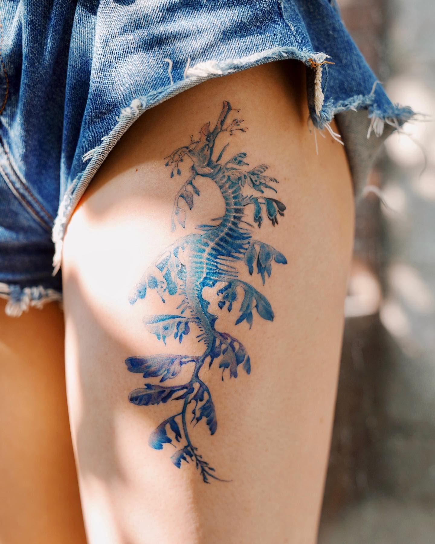 Sea Dragon Hip Tattoo