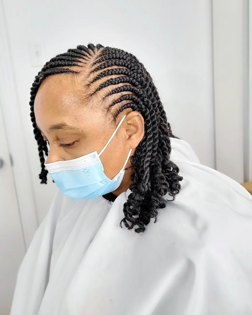 Senegalese Twist Side Cornrow Braid