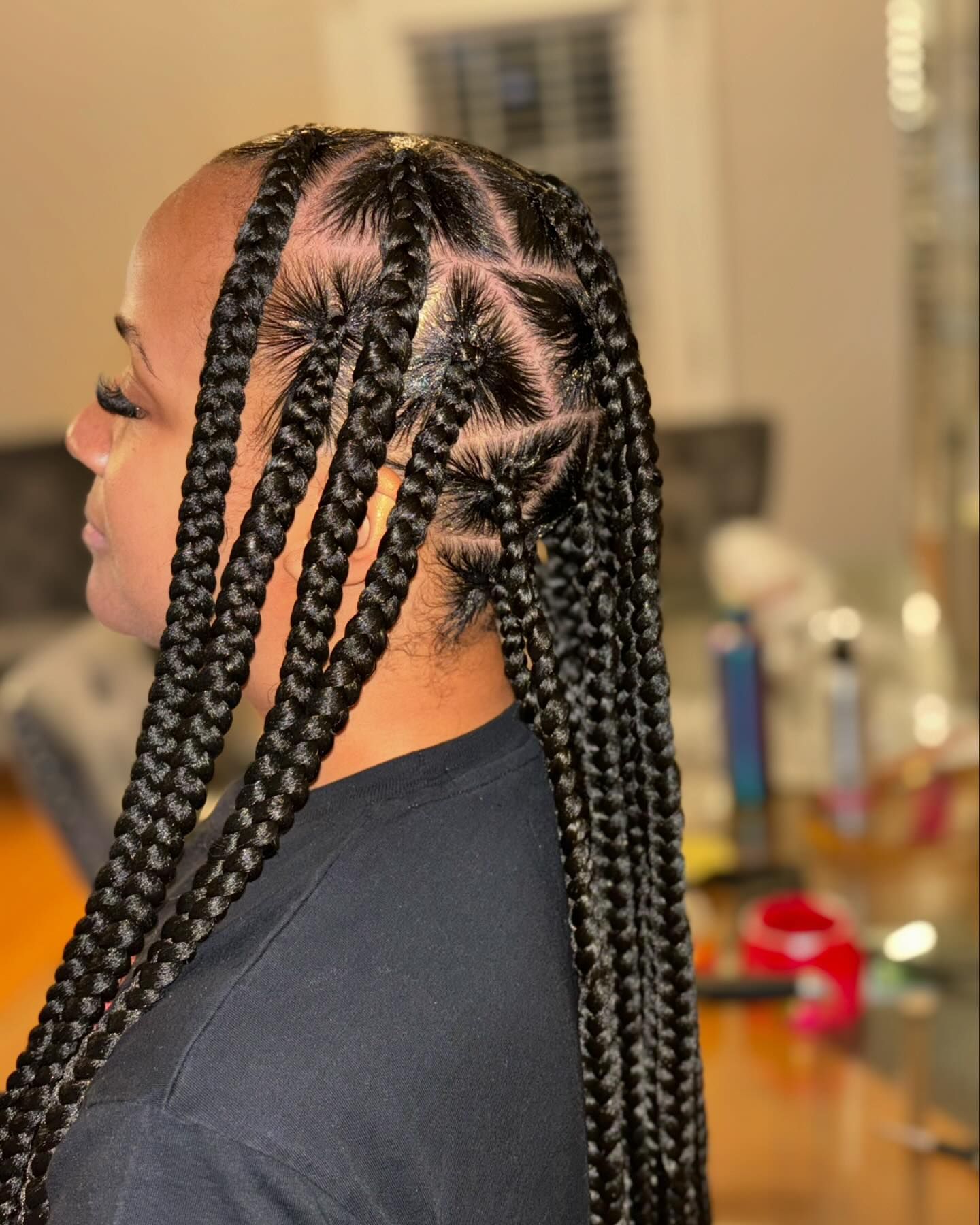 Triangle Part Braid Hairstyle