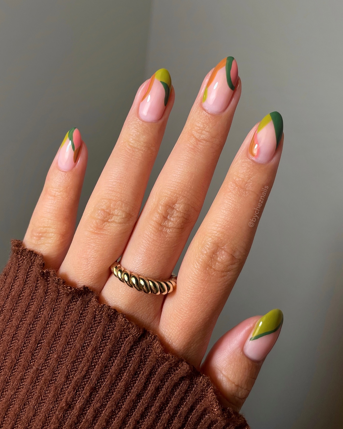 Art-Inspired Fall Nail Design