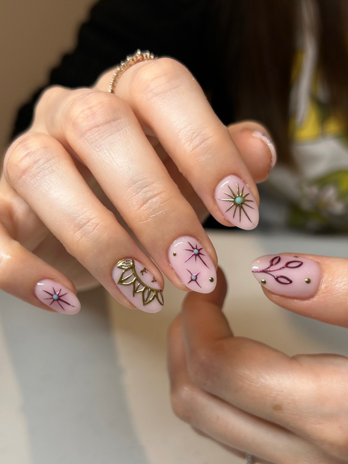 Autumnal Celestial Nails
