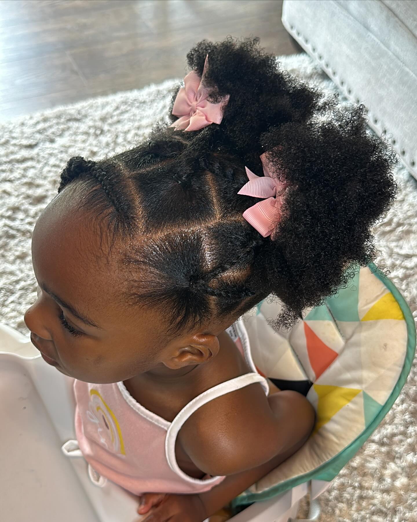 Cute Criss Cross Bun Hairstyle