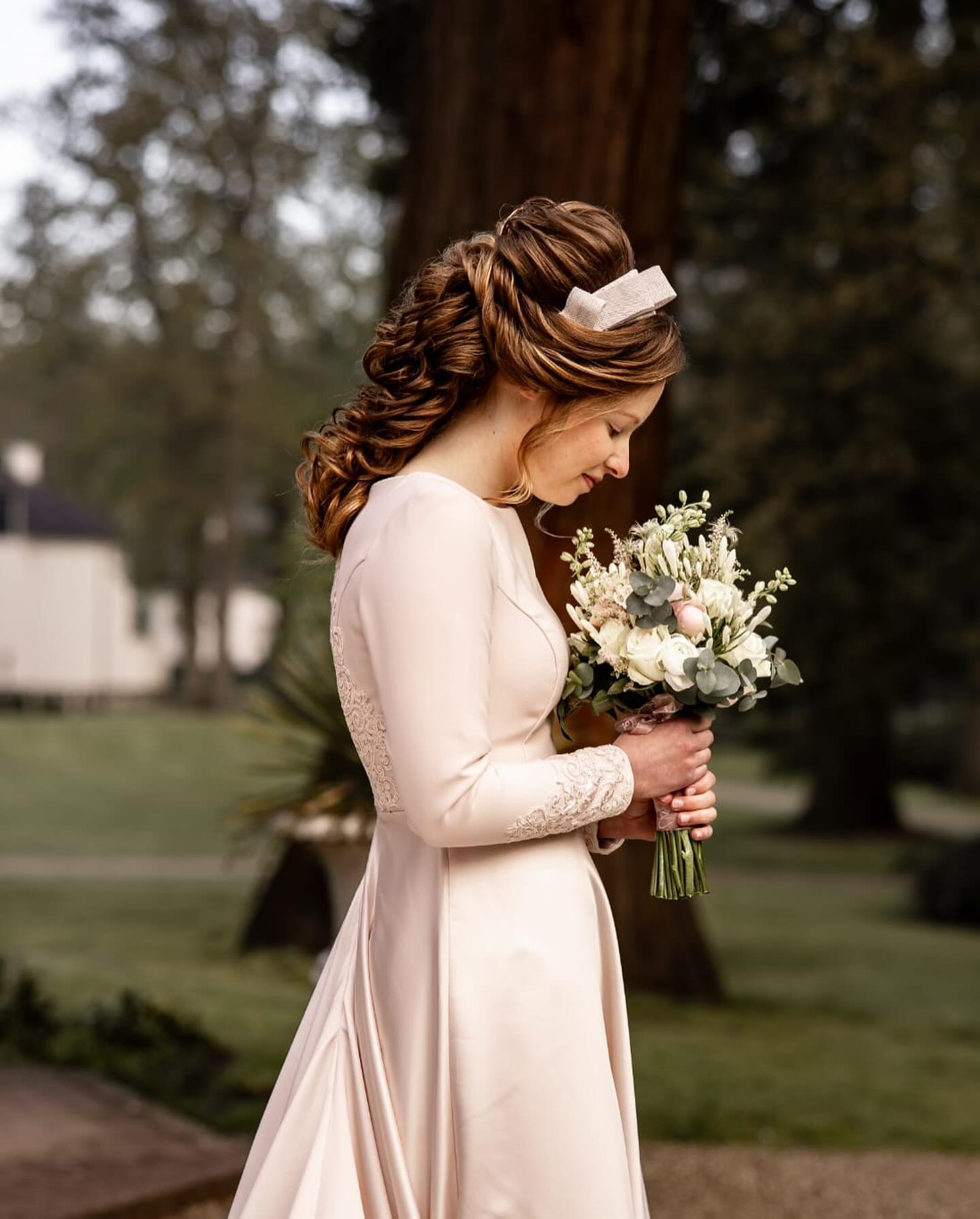 Half Up Half Down Fishtail Bridal Ponytail