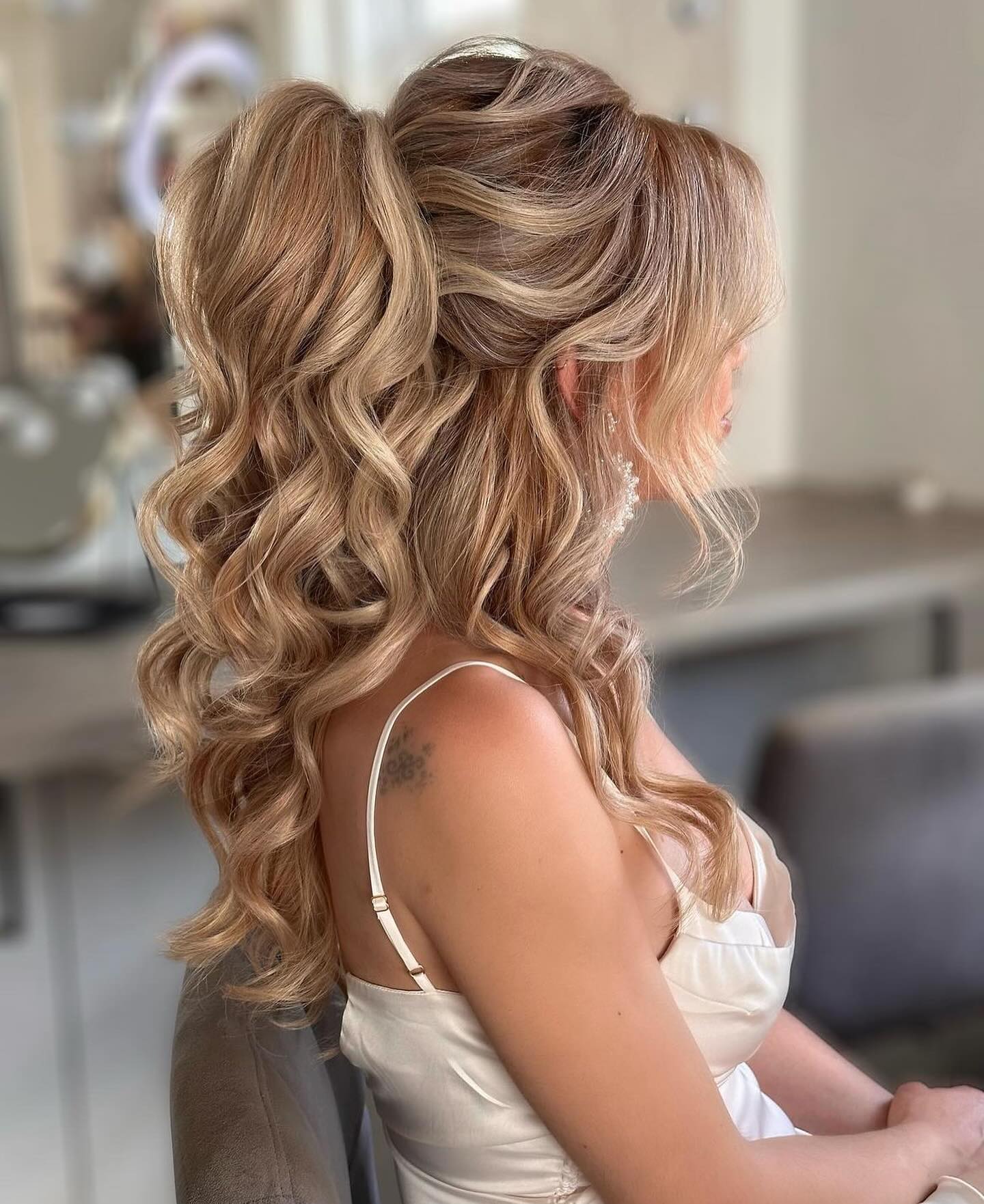 High Placement Half Up Half Down Style