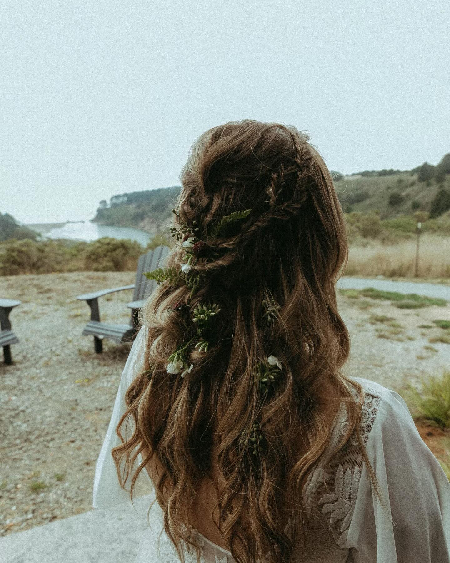 Whimsical French Bridal Plait Hairstyle