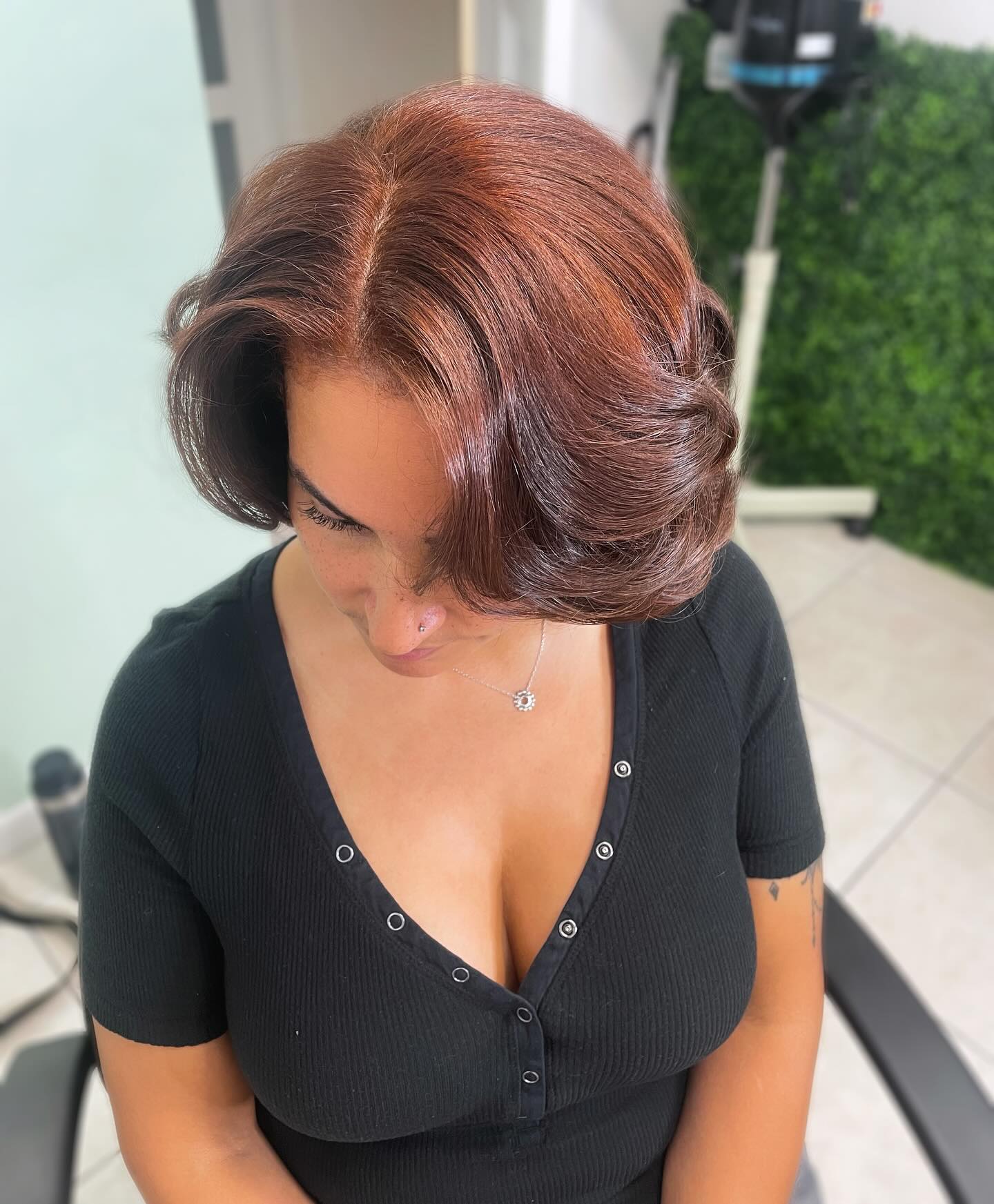 Copper Colored Silk Press