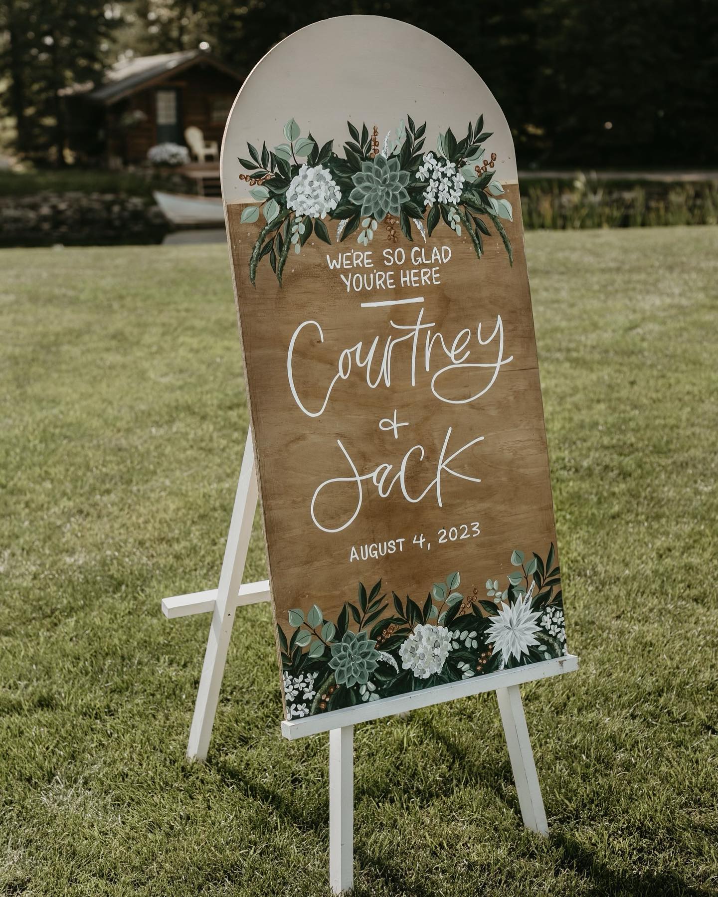 Hand-Painted Chalkboard Sign