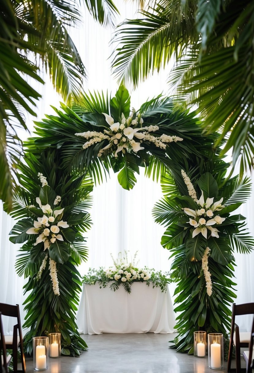 Tropical Palm Leaves Canopy