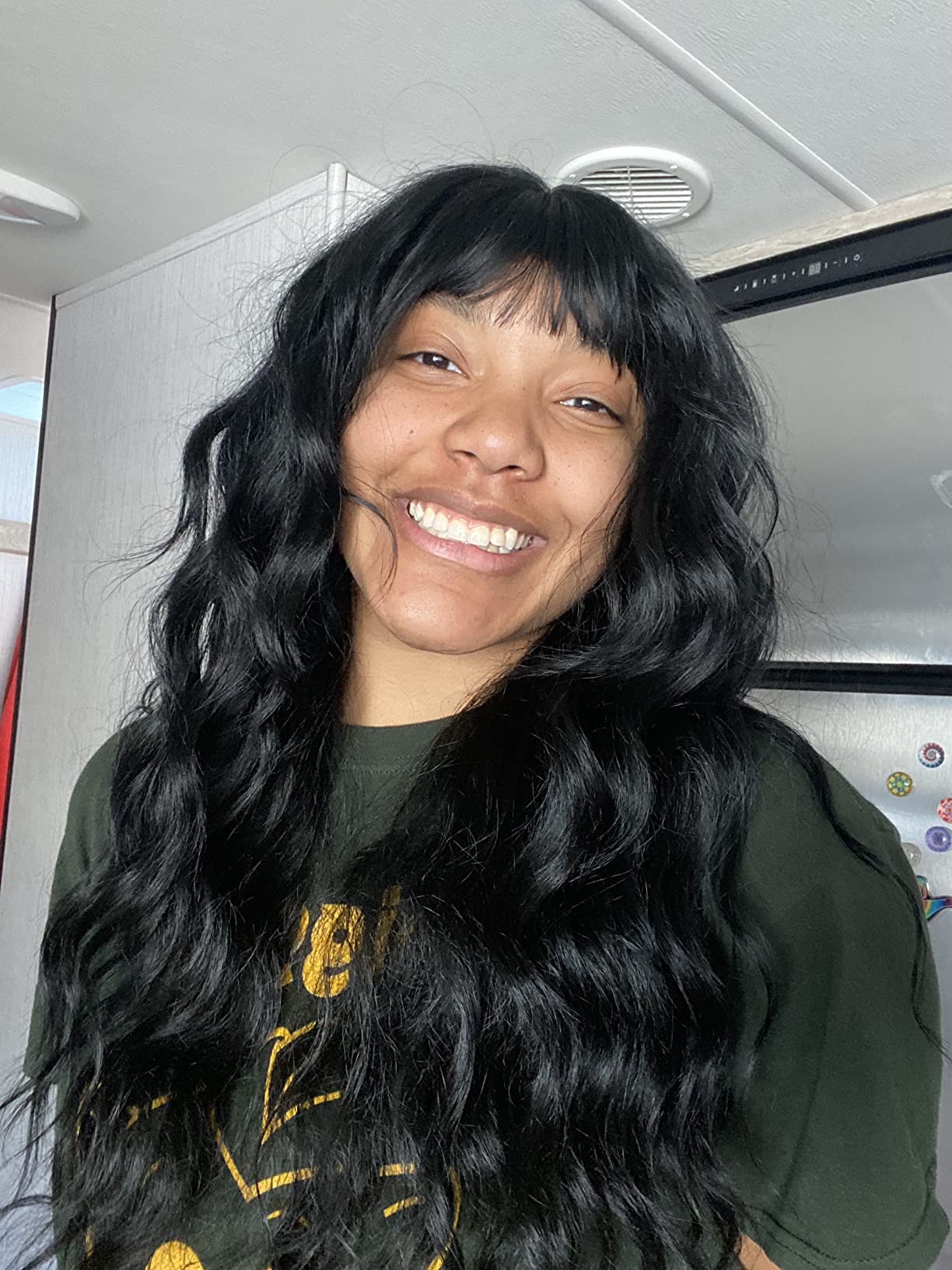 body wave bang wig
