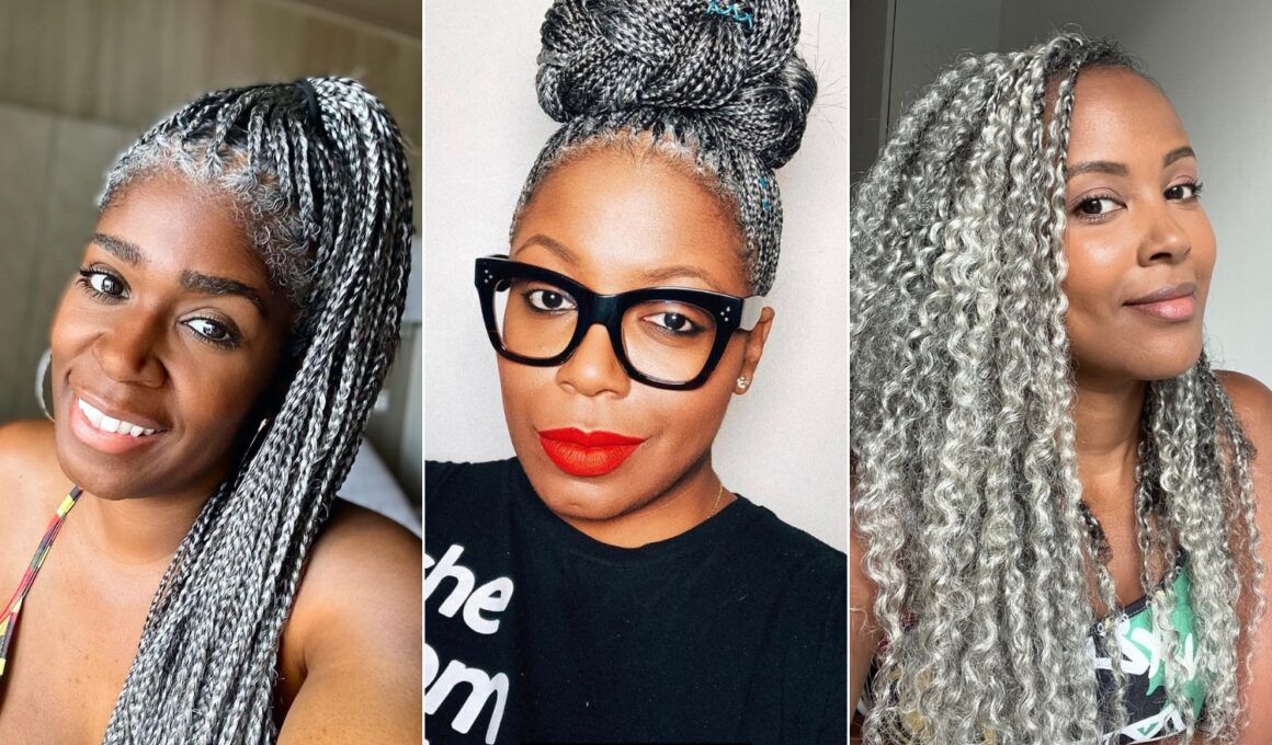 Grey Hair Braids Style Ideas