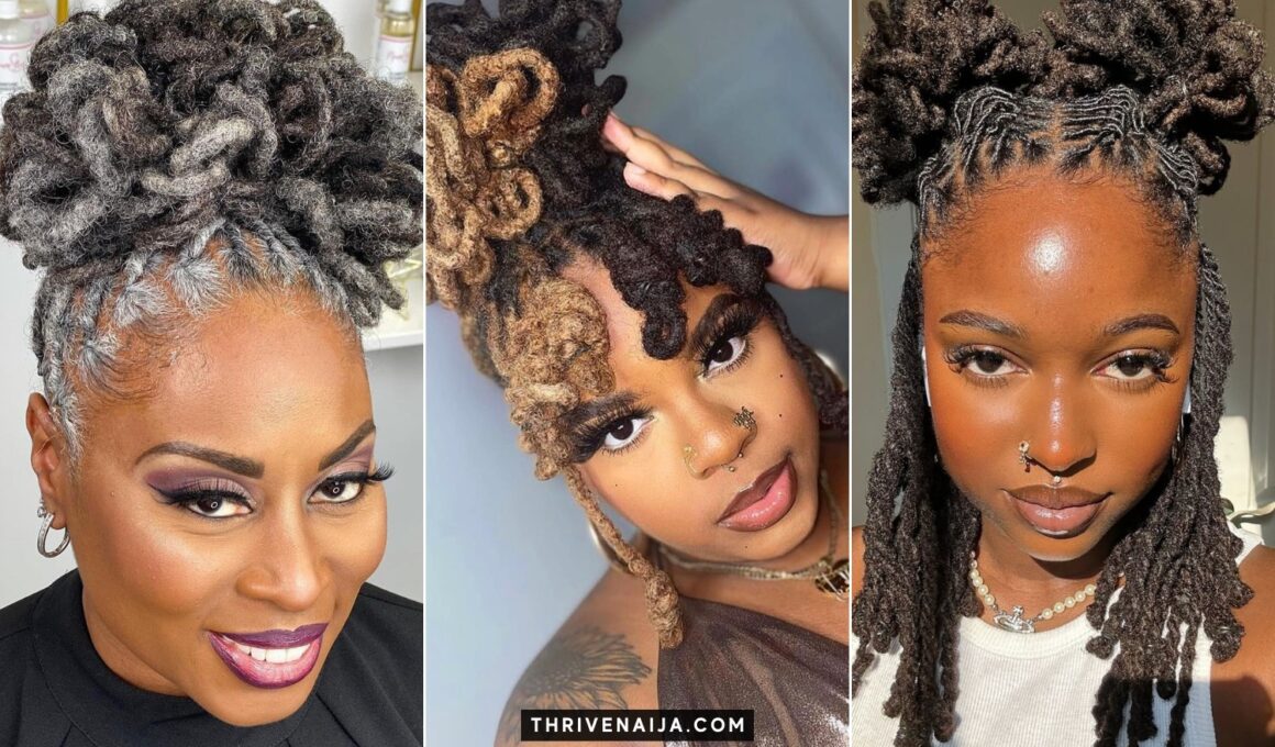 Petal Bun Locs Style Ideas
