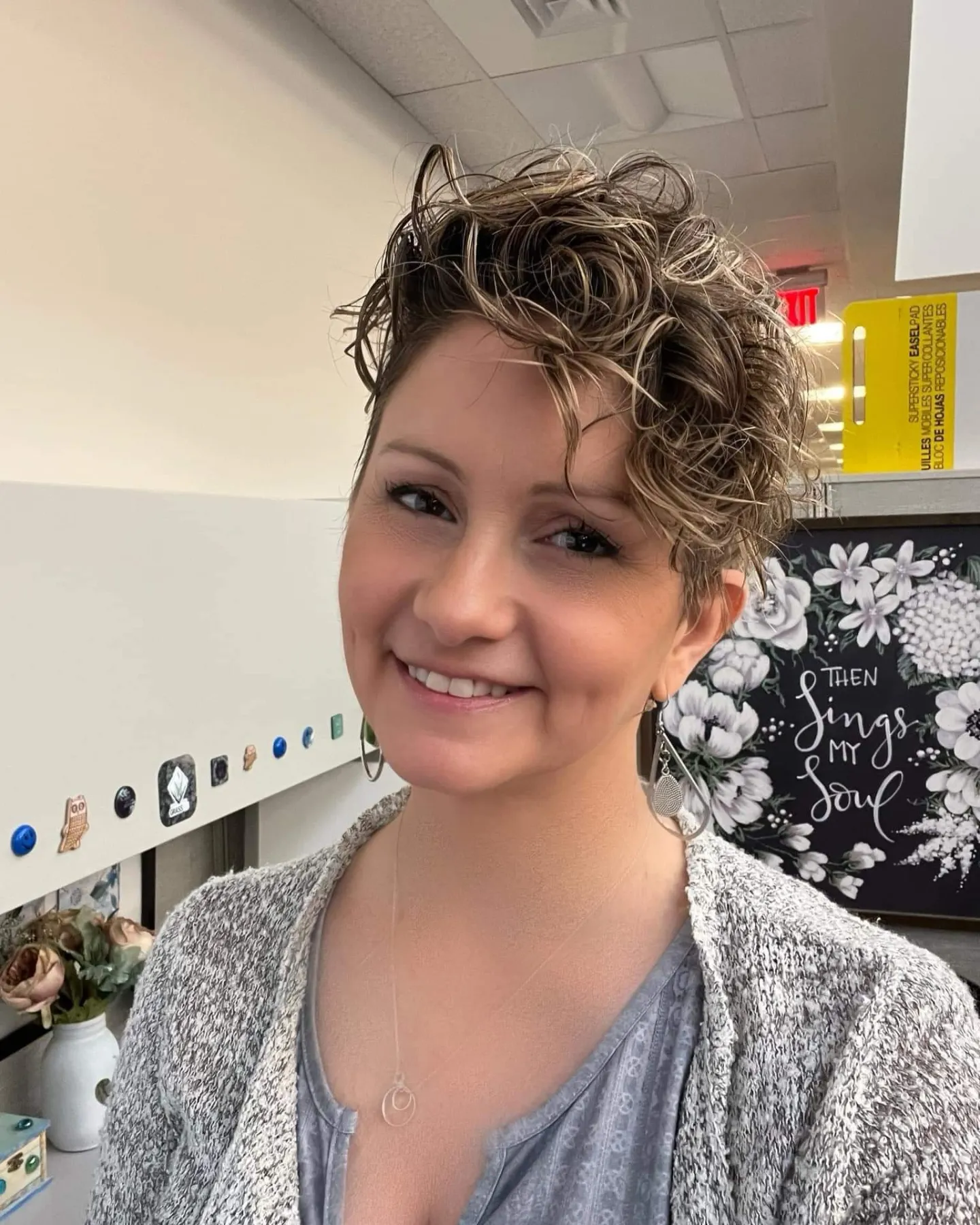 Short Wavy Curls Pixie Cut