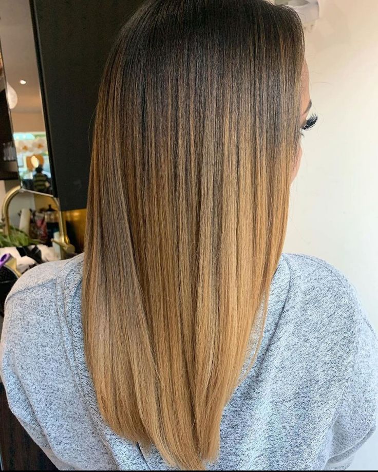 Silk Press with Ombre