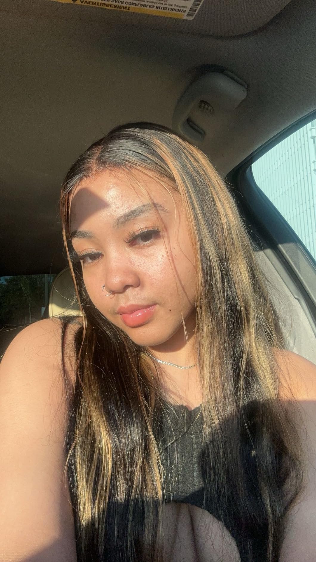 balayage highlight glueless wig