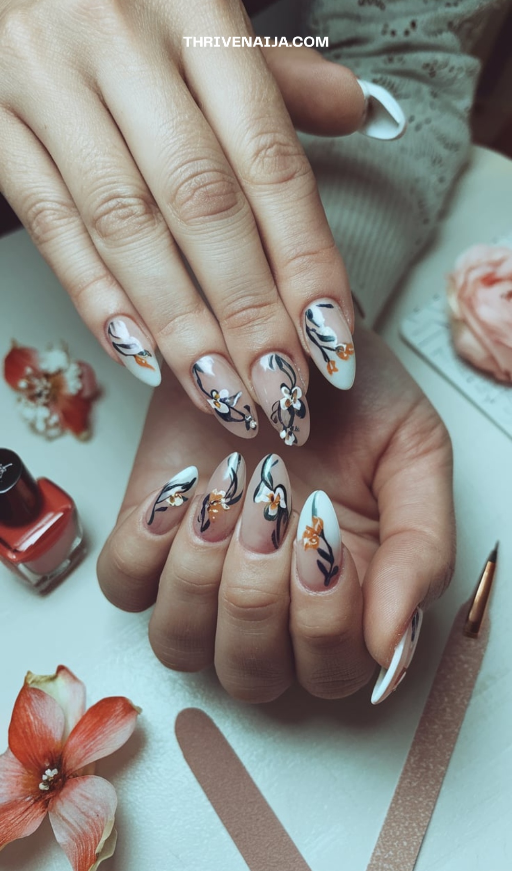 Elegant Plant Nails