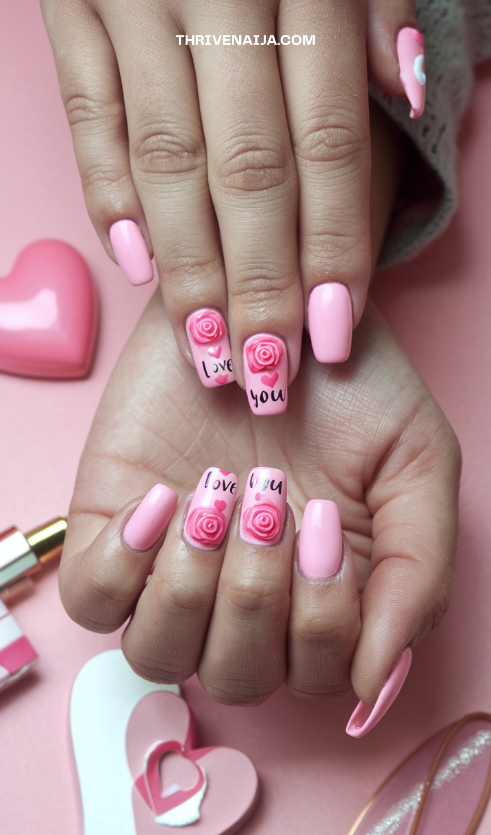 16 Pink Valentine s Day Nails Ideas ThriveNaija
