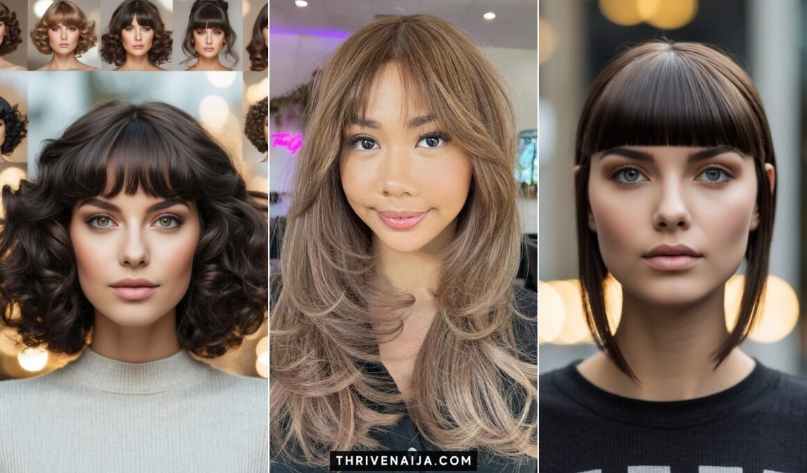 Best Bang Haircuts for Round Face