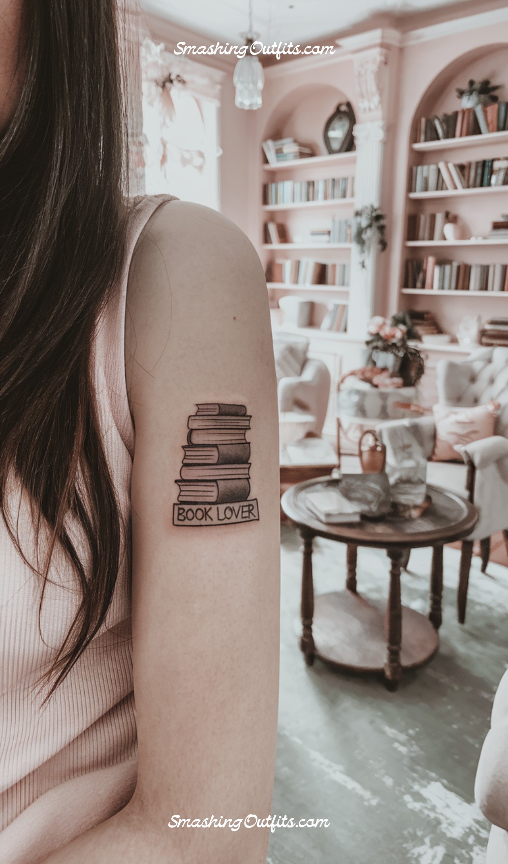 Stacked Books Tattoo