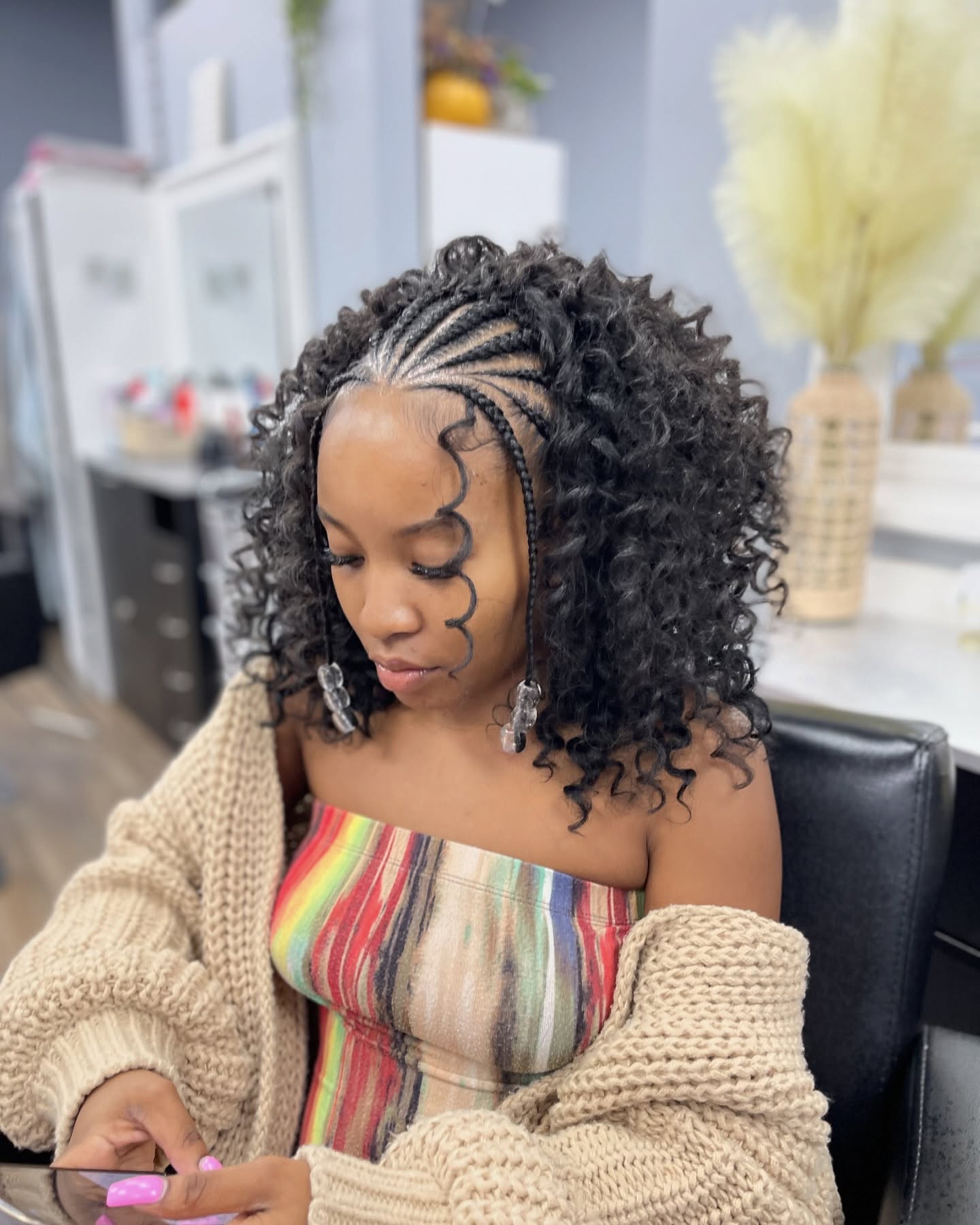 Crochet Curls and Cornrow Braids
