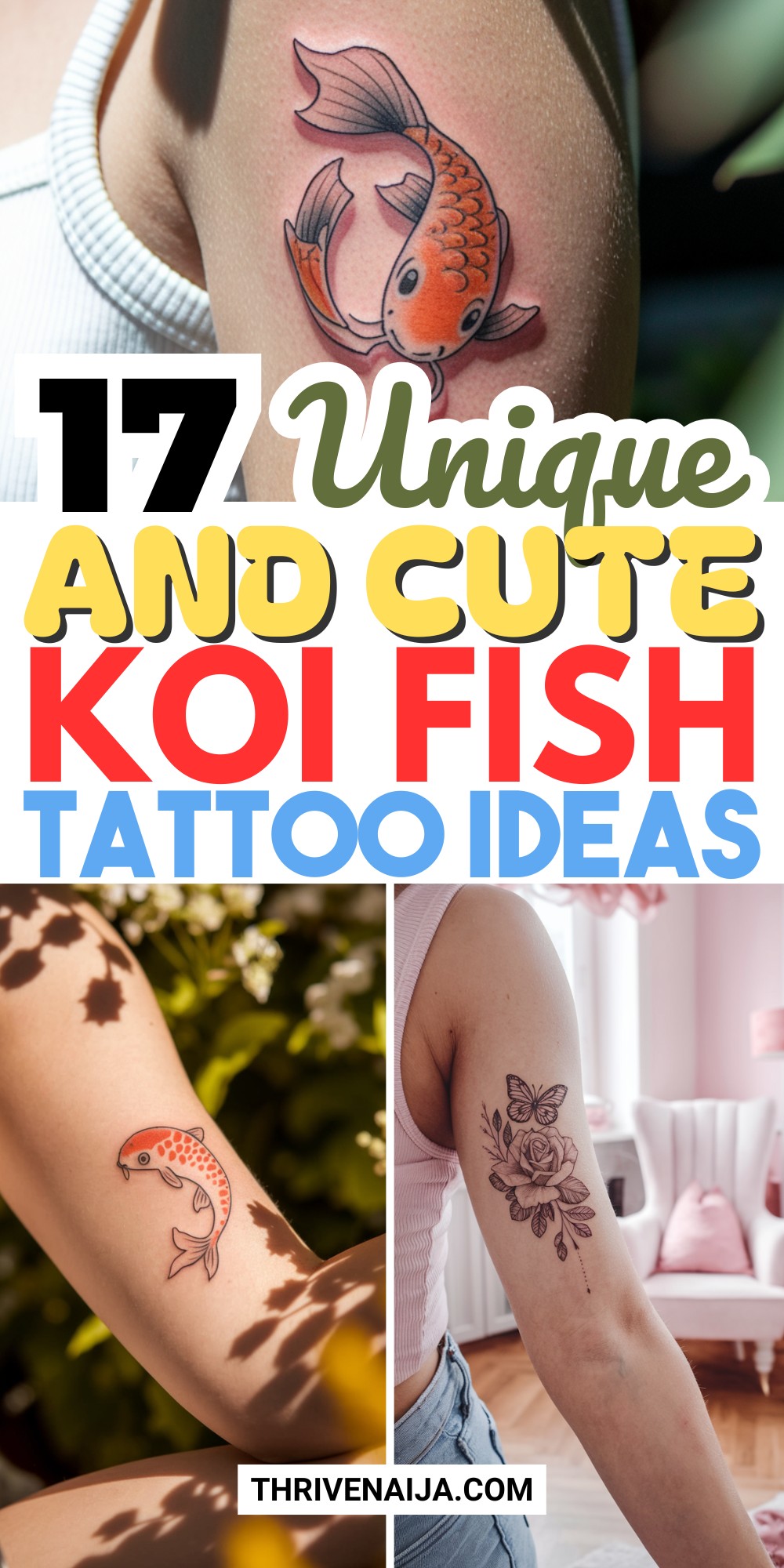 17 Cute Koi Fish Tattoo Design Ideas