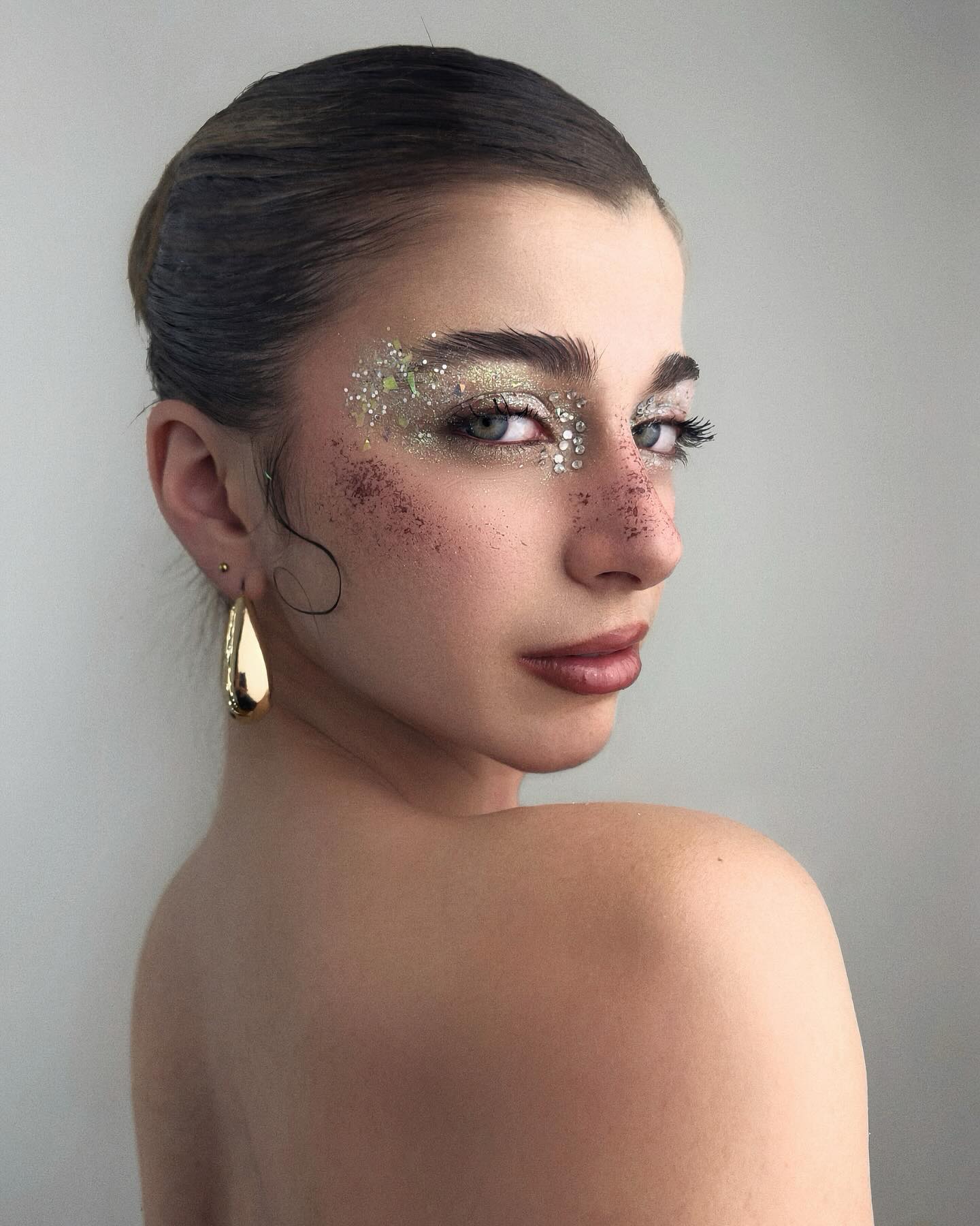 Cute Portrait Glitter Makeup