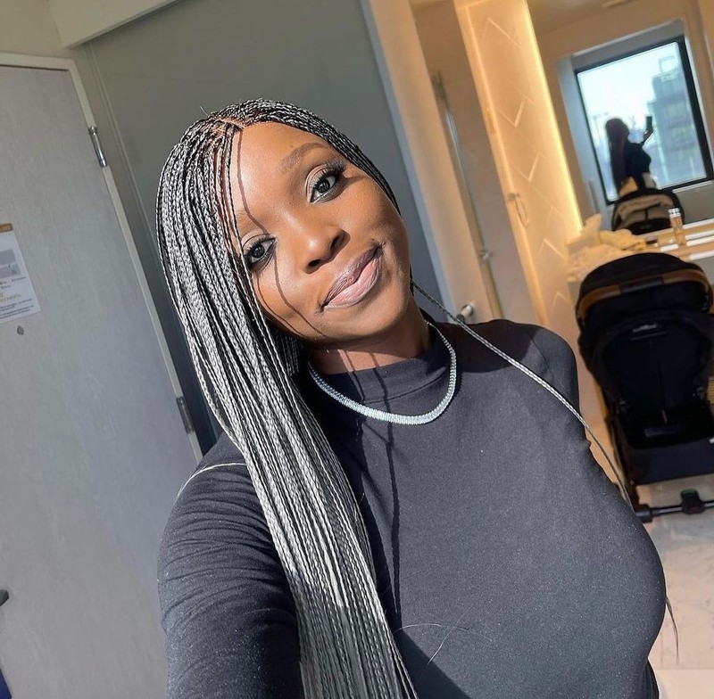 Mini Grey Knotless Braids