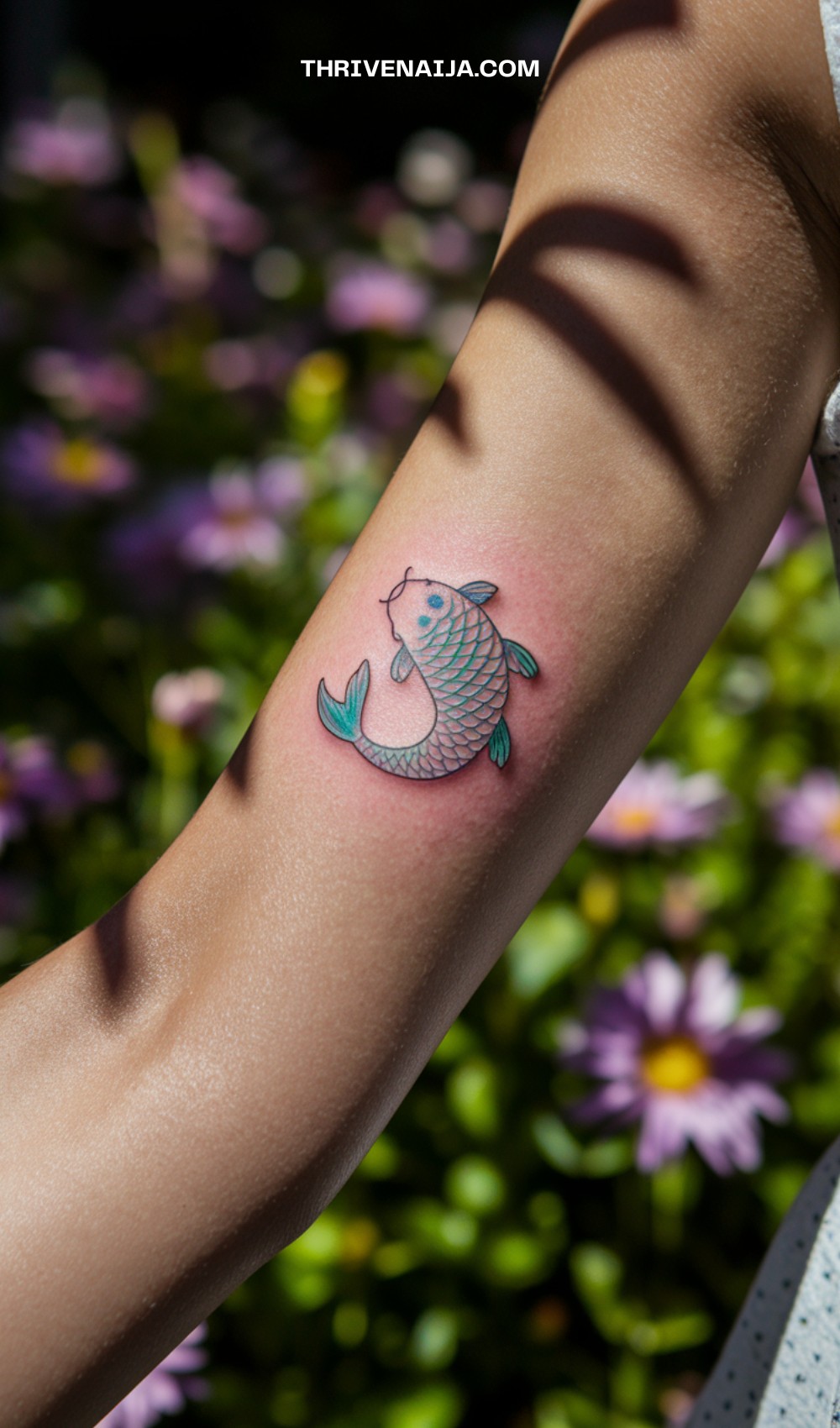 Green Ink Koi Tattoo