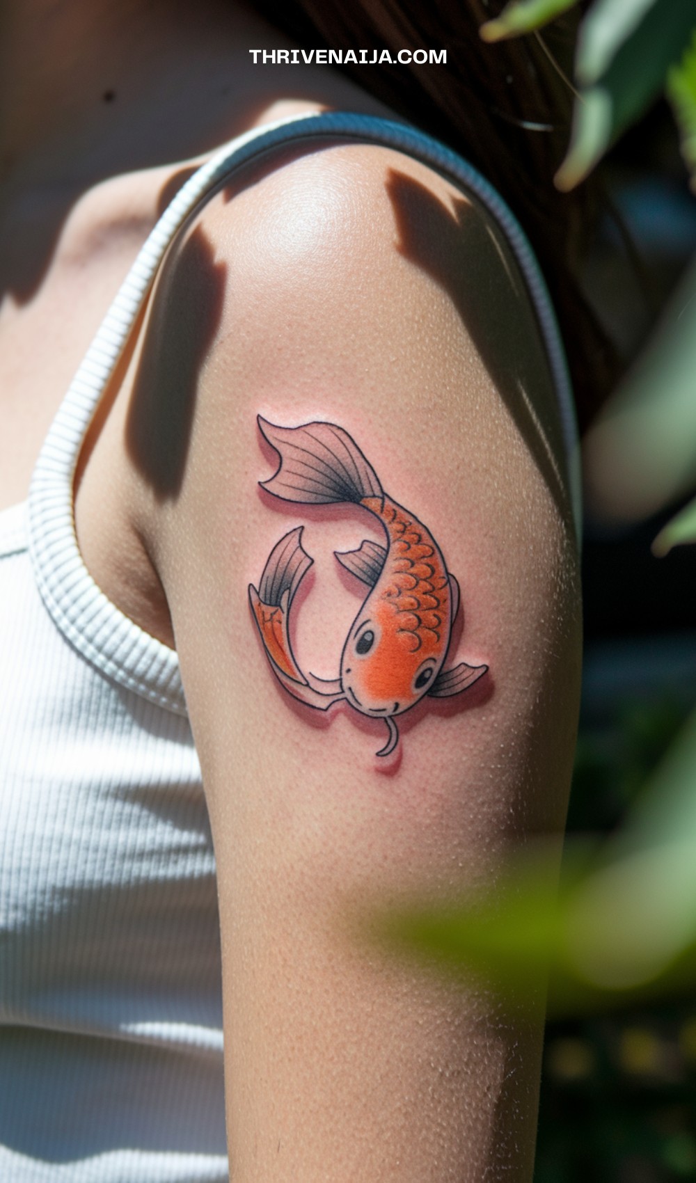 Orange Koi Fish Tattoo Design