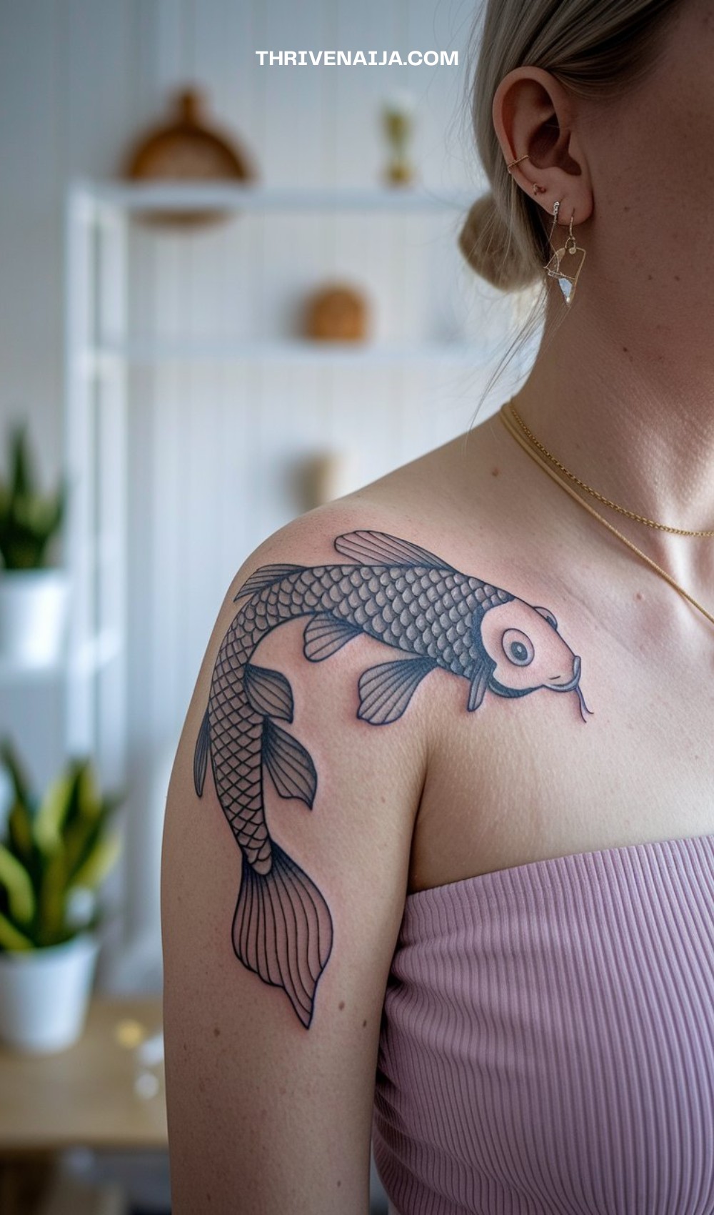 Stunned Koi Fish Tattoo