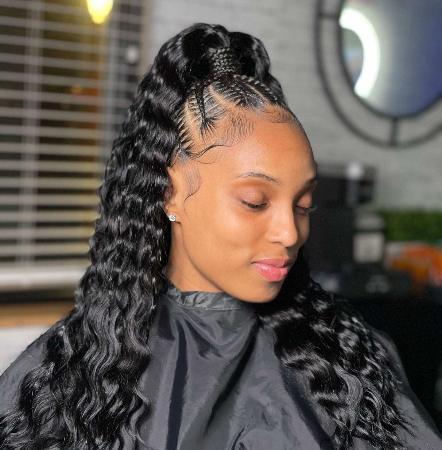 Ponytail Stitch Braid with Weave Add In
