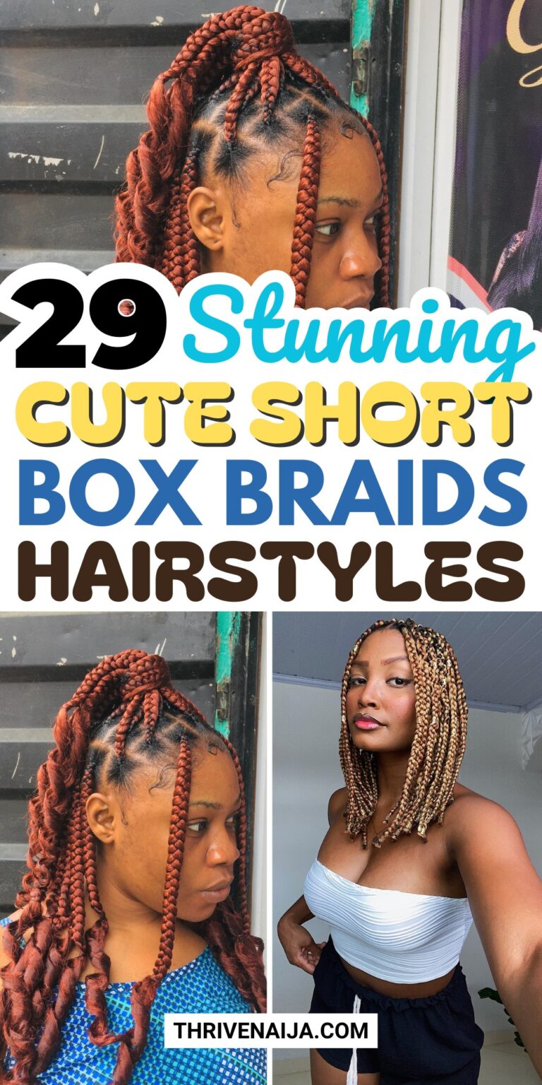 29 Short Box Braids Hairstyle Ideas | ThriveNaija