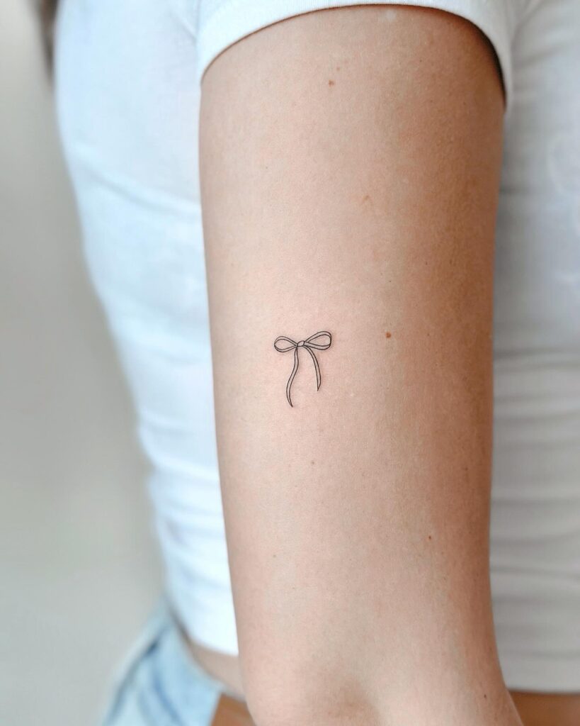 Small Dainty Bow Tattoo