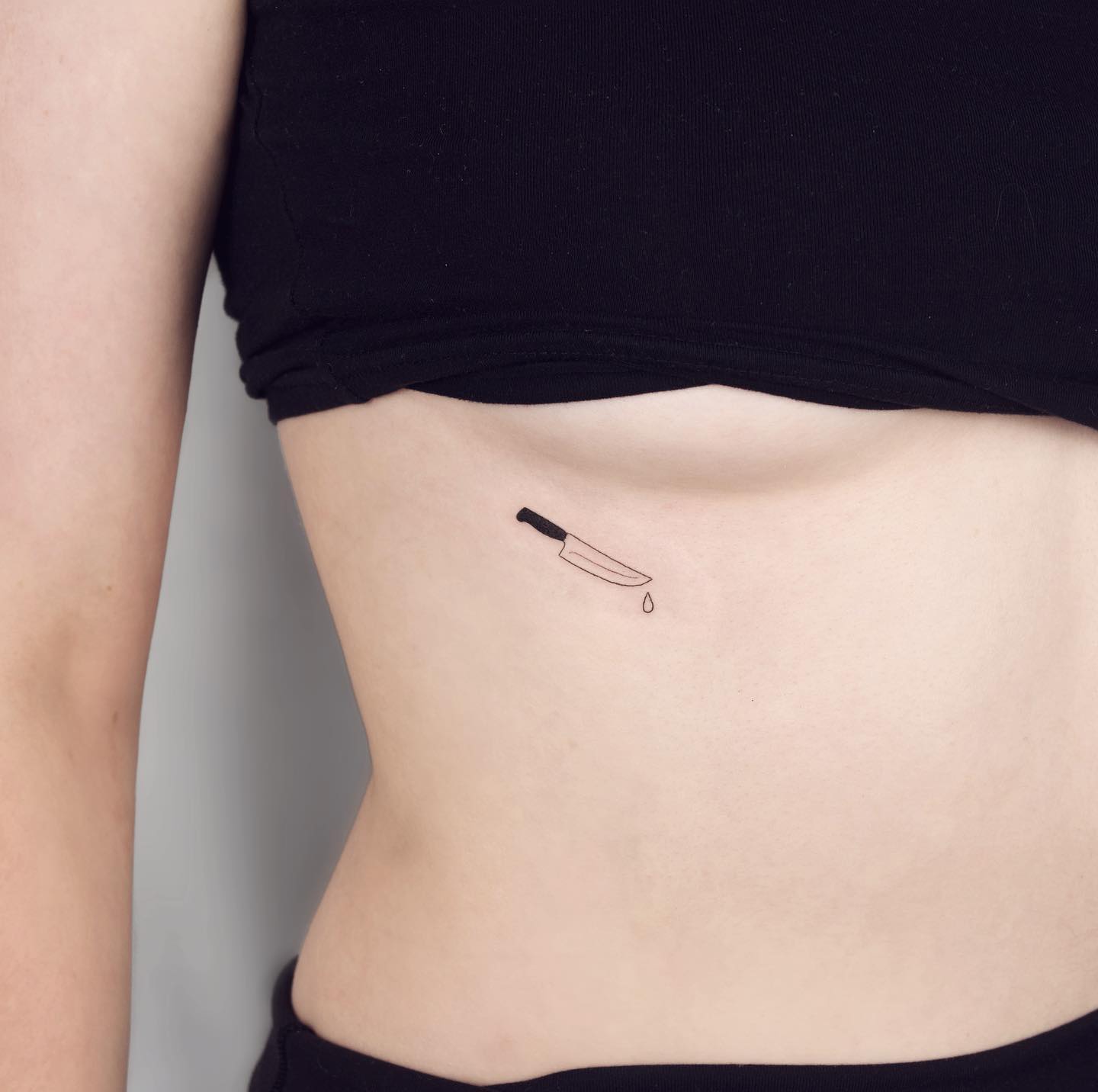 Small Dainty Chef Knife Tattoo