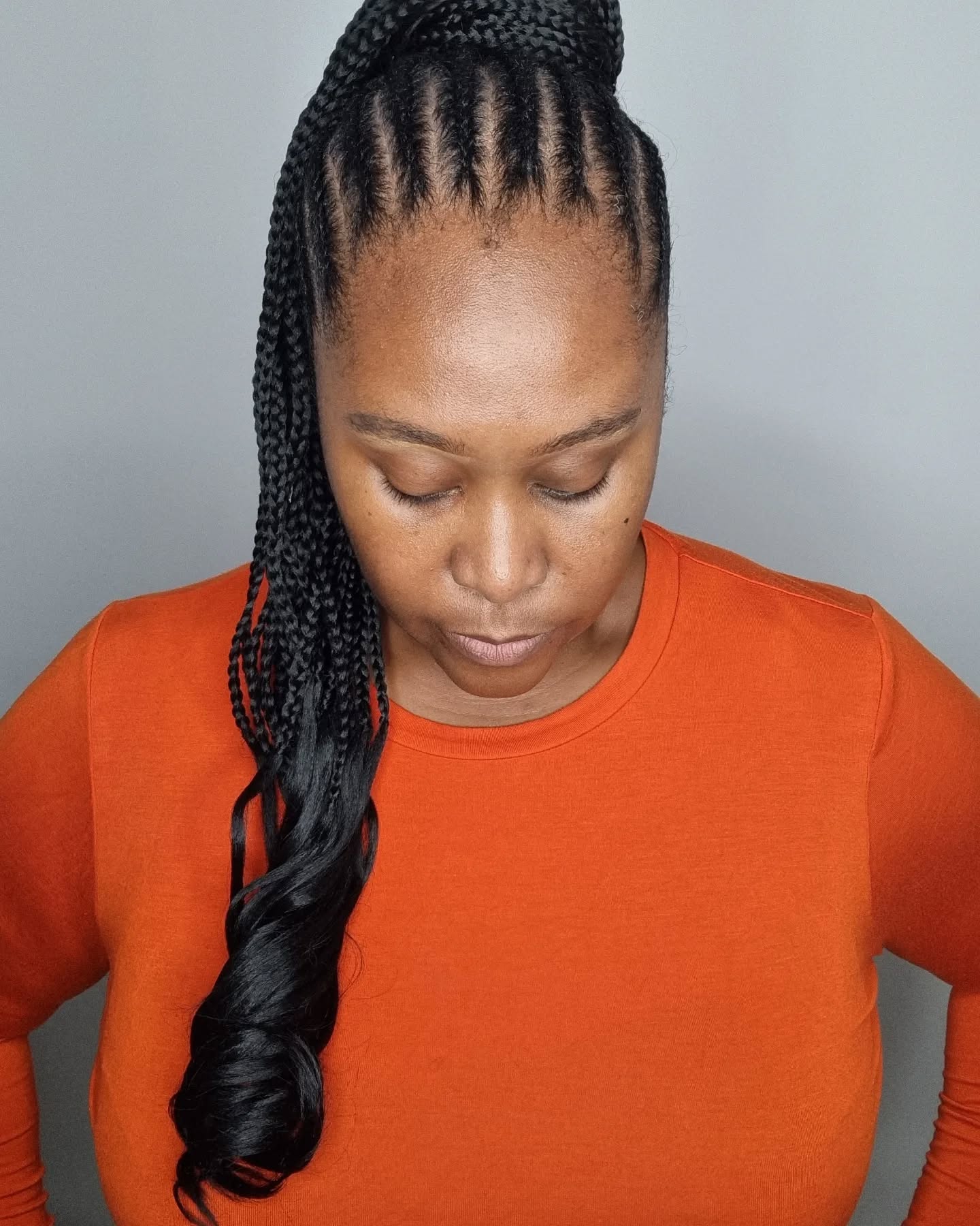 Braided Updo with Curly Ends