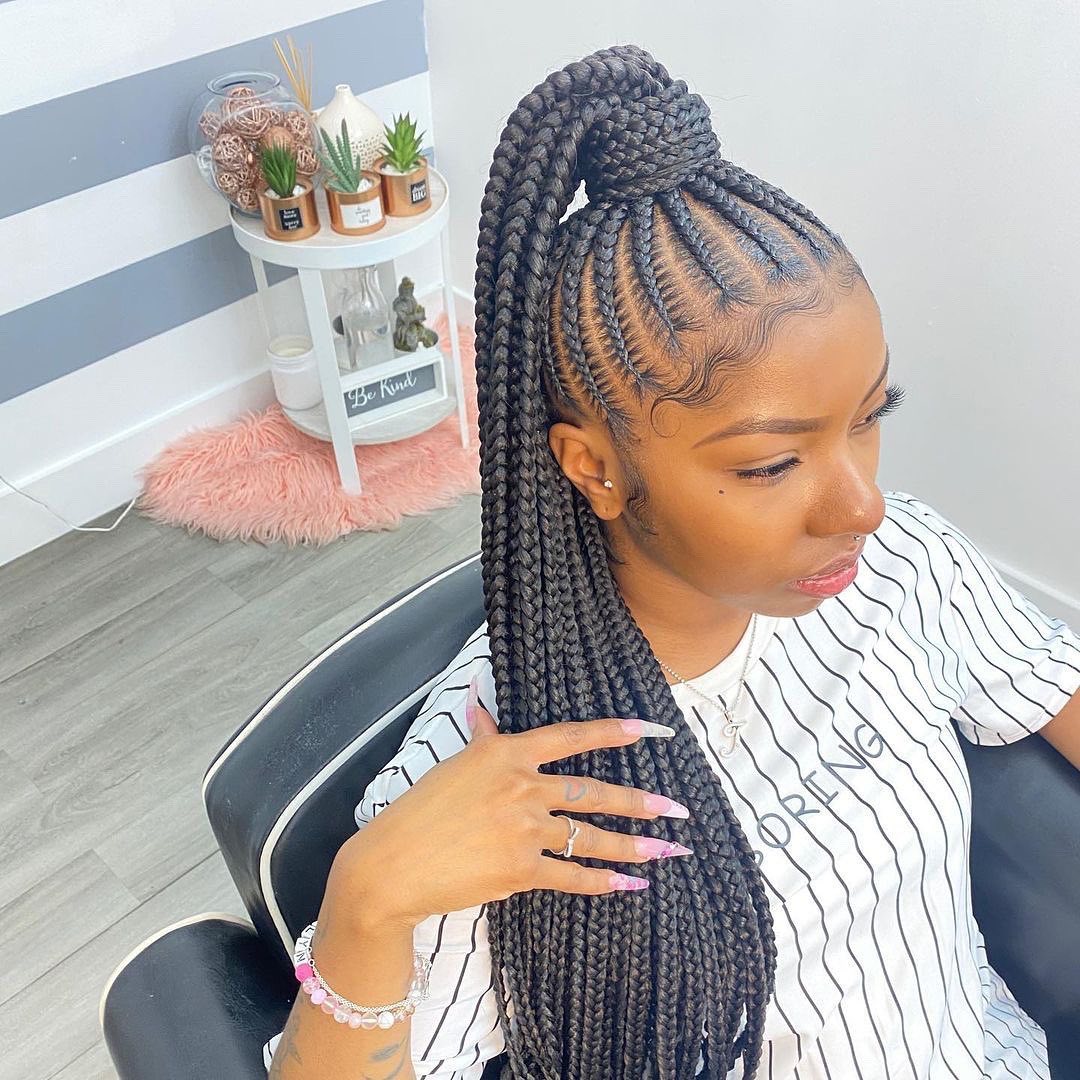 Neat Ponytail Braided Updo