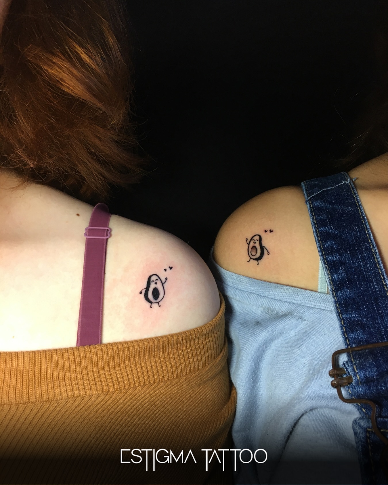 Black Ink Penguin Matching Tattoo