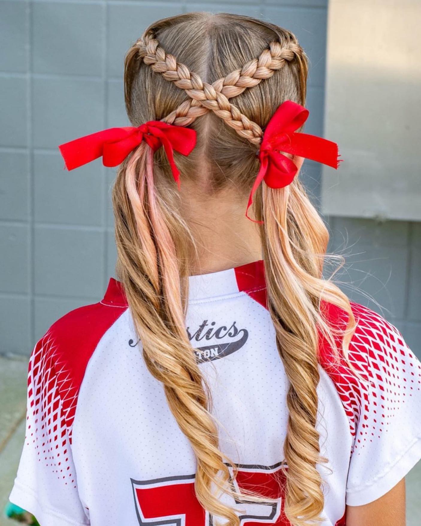 French Braids With Crisscross At The Back
