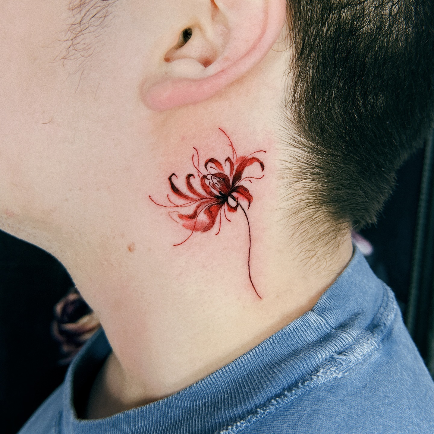 Spider Lily Red Tattoo