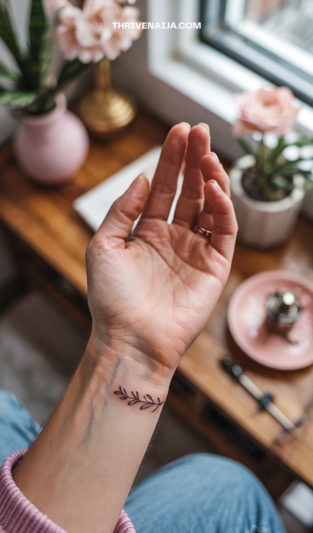 Leaf Style Wrist Tattoo